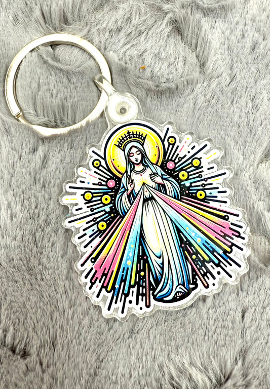 Holy Mother Our Lady of Divine Mercy Keychain