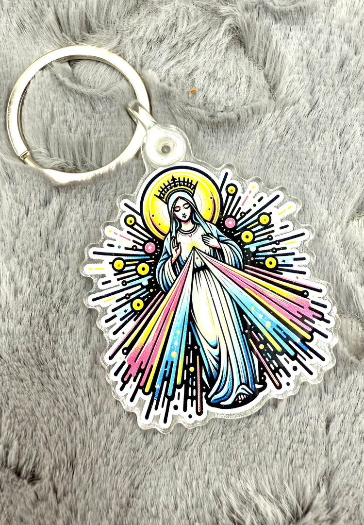 Holy Mother Our Lady of Divine Mercy Keychain