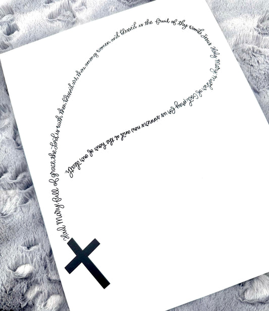 Hail Mary Prayer (Printable)